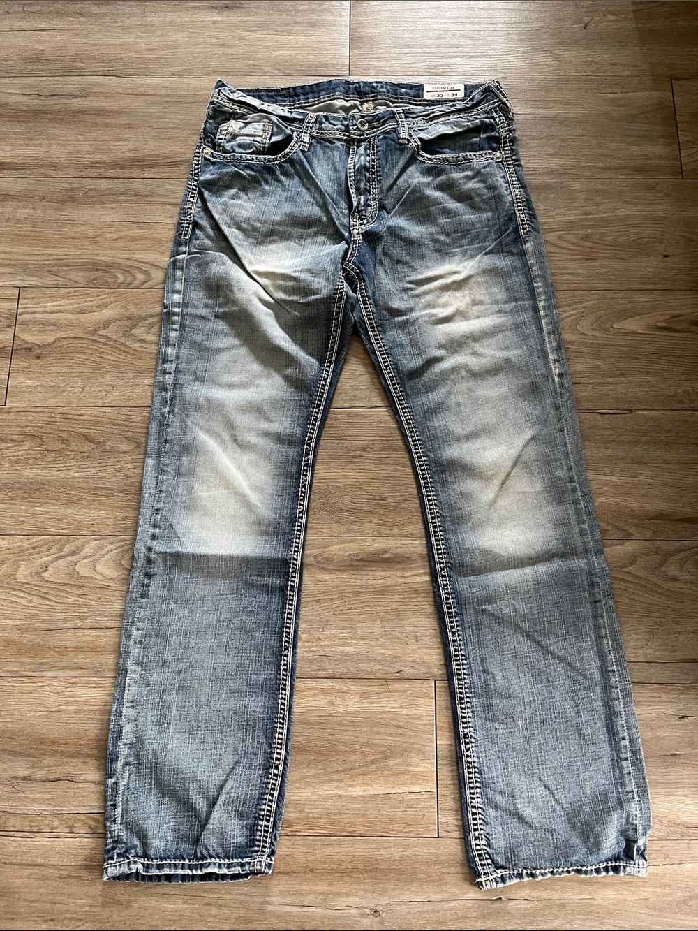 Buffalo David Bitton Light Blue Washed Straight Jeans